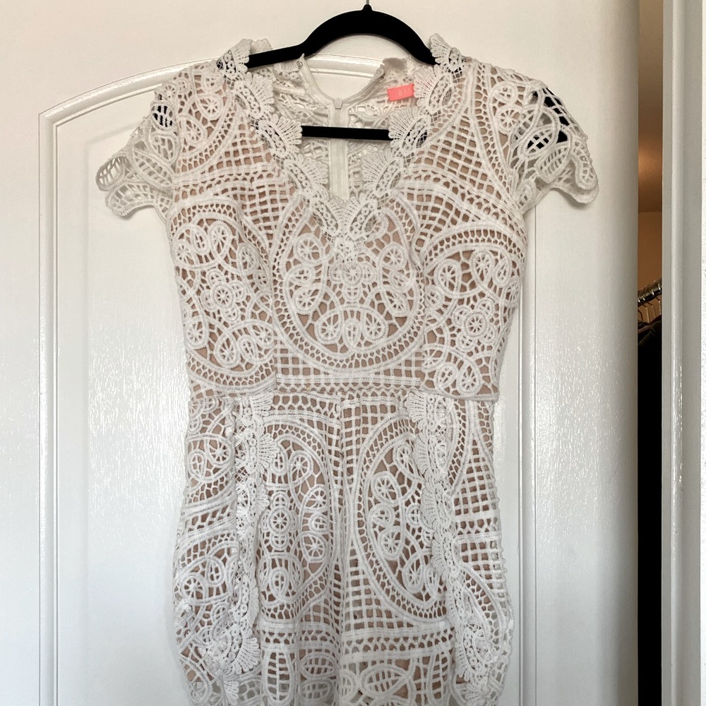 White lace romper